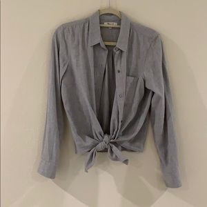 Madewell Tie front flannel